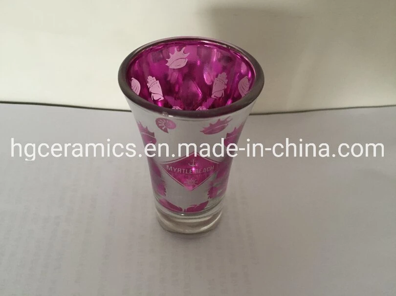 Electroplate Color Coating Glass with Laser Engraving. Laser Engraving Shot Glass