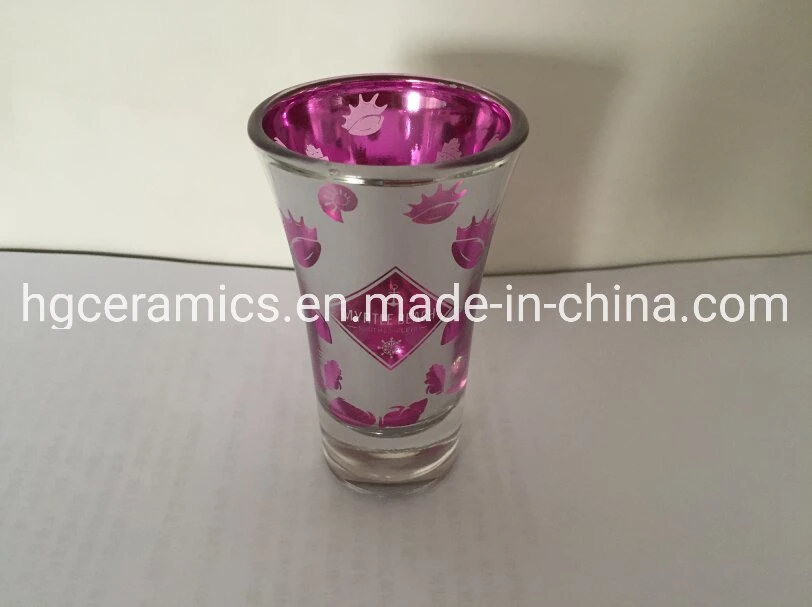 Electroplate Color Coating Glass with Laser Engraving. Laser Engraving Shot Glass